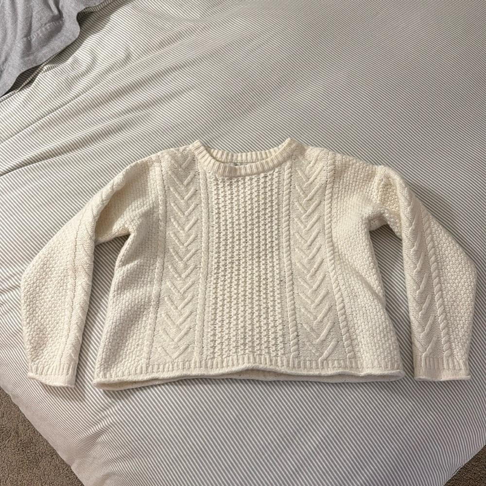 Madewell Fisherman Cable Knit Sweater